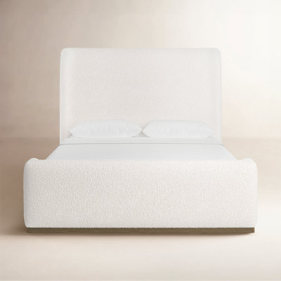 Marlin Upholstered Sleigh Bed Cream