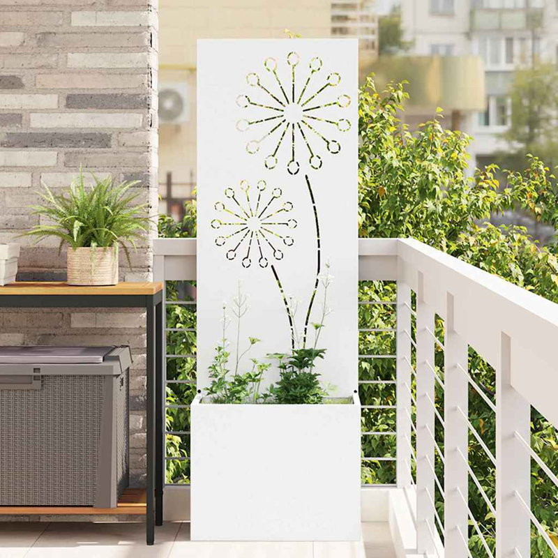 Planter Box, 140cm H x 50cm W x 50cm D, White