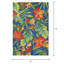 Tapis d'extérieur bleu azur / vert / rouge fabriqué à la main à motif floral Stowthewold-1661190031