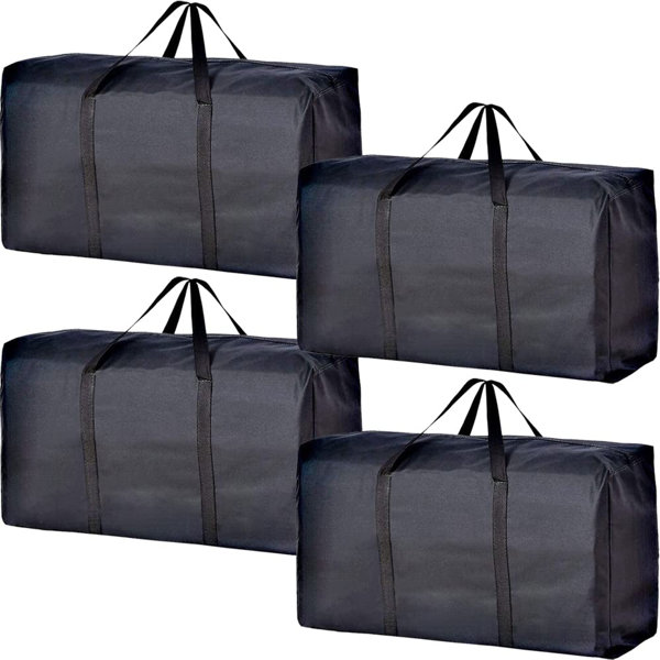 4 PCS Heavy Duty Moving Bags,Large Waterproof Storage Bag with Handles and  Zippers for House Moving Camping Packing Clothes Bedding