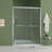 Adjustable Aluminum Frame Double Sliding Shower Door, 5/16/