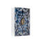 Décoration murale abstraite bleue, blanche et dorée S / 4, 9,5 po x 9,5 po