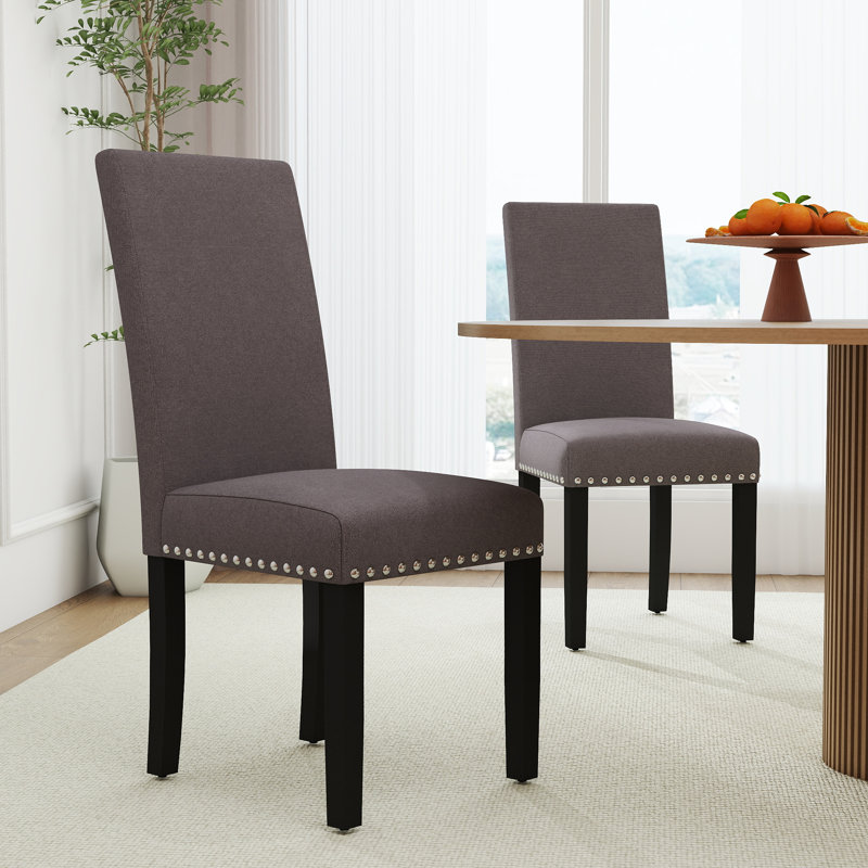 Upslope 18.9'' H Upholstered Parsons Chair, Gray