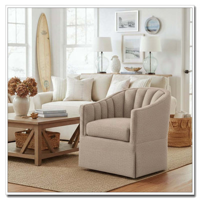 Fauteuil d'appoint pivotant à jupe