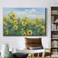 «Sunflower Fields Forever», reproduction sur toile tendue-893387775