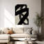 Bold Strokes Antique Page Abstract Modern Wall Art Print 1 Piece Wrapped Canvas Wall Art-1026200908