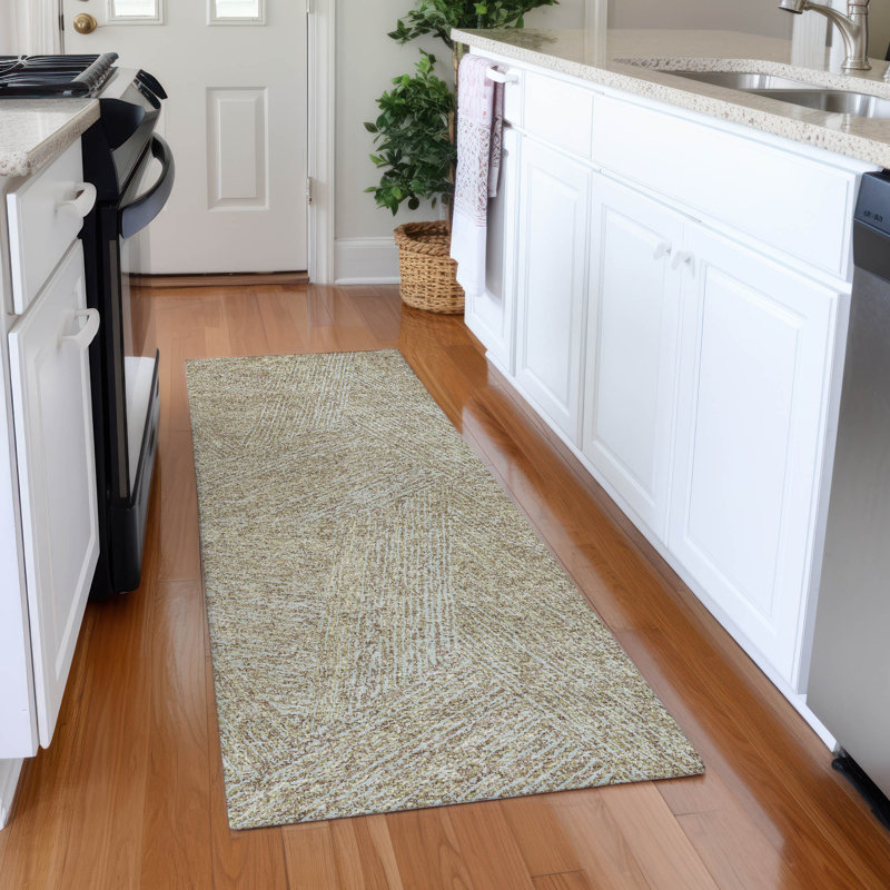 Premium Machine Washable Finchley AMF991 Lines Rug, Runner 2'3" x 7'6"