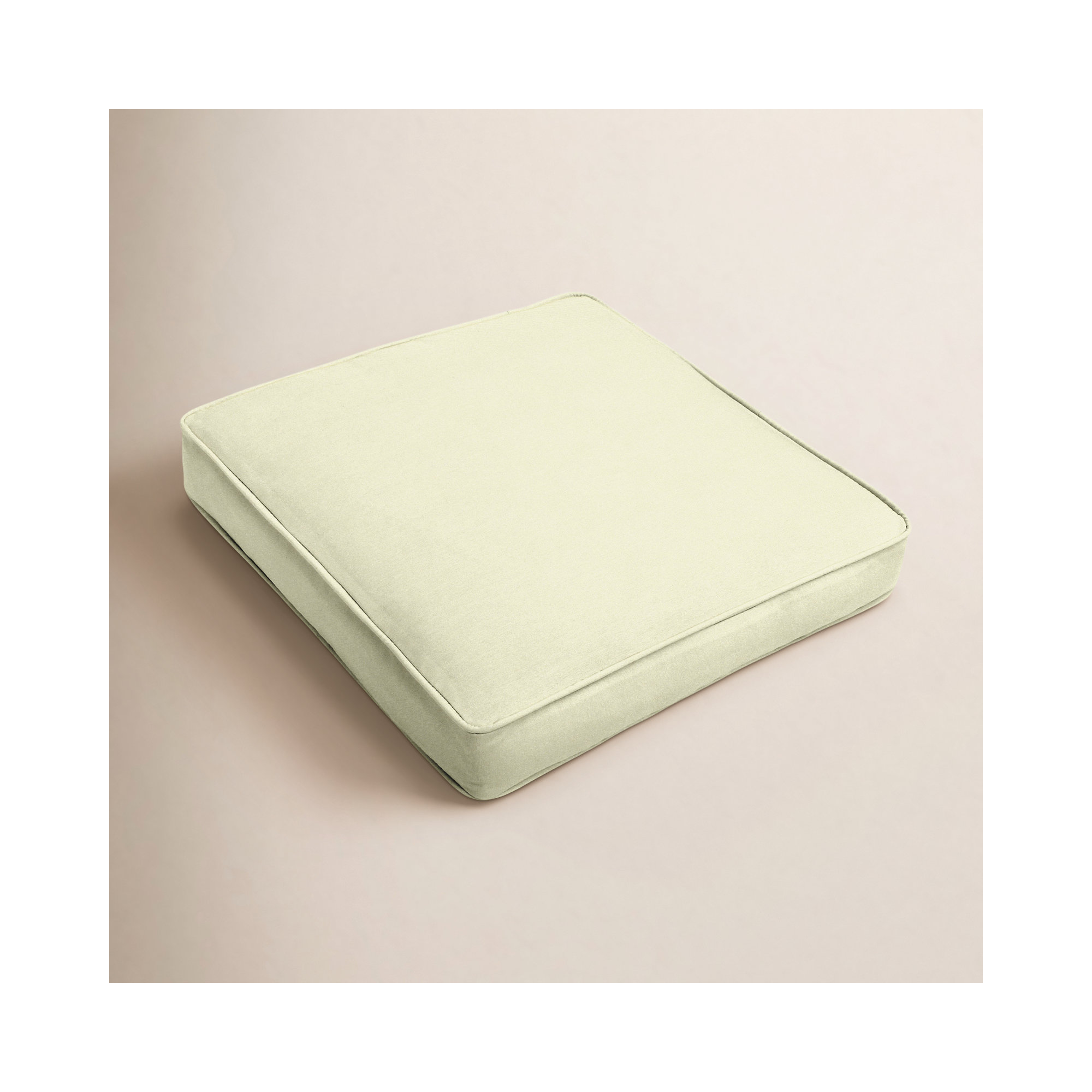 Indoor/Outdoor Sunbrella Seat Cushion, Canvas Natural Sunbrella® Canvas, 19" H x 19" W x 3" D