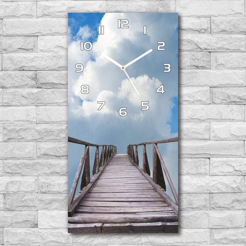 Jackee Glass Wall Clock, White