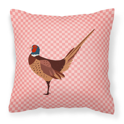 Coussin décoratif extérieur classique à contrôle de faisan à bagues