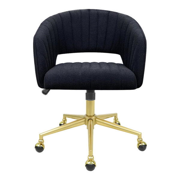 Everly Quinn Treyonna Caitlyn Desk Chair, Cushioned Seat Swivel Chair ...
