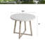 Table d'appoint ronde en aluminium avec plateau en béton 23,5 po