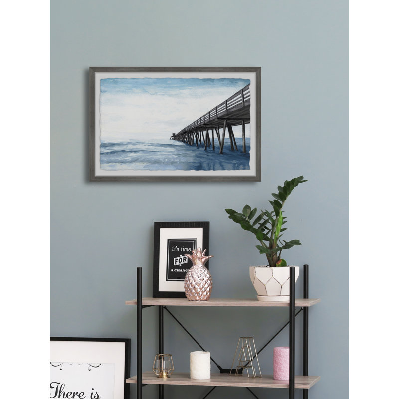 Wooden Pier - Single Picture Frame Painting, 41 cm H x 61 cm W