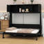 Lit escamotable double avec armoires de rangement
