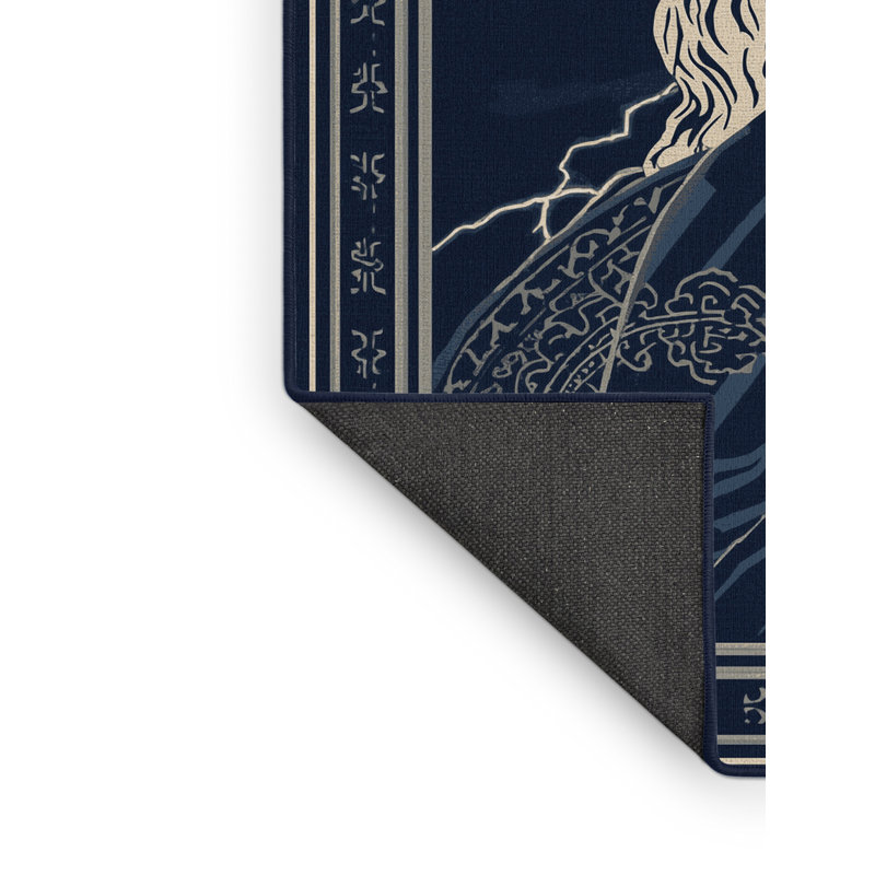 Tapis oriental gris moelleux doux et moelleux Prompton, 7 x 9