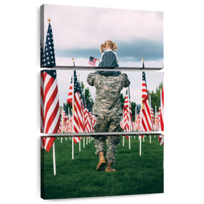 Patriotic Father And Child