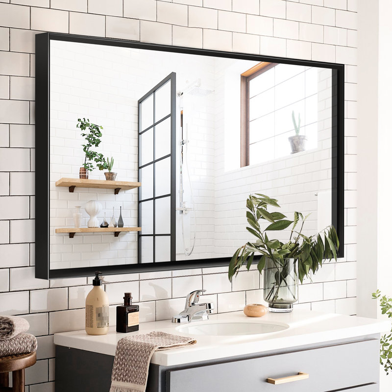 Miroir de bain, 36,25 po x 24 po, Black