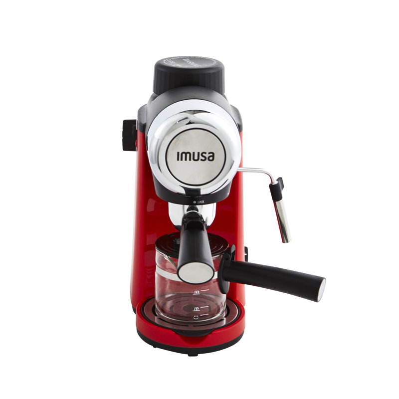Machine à espresso / cappuccino 4 tasses IMUSA , H 13,52 po x l 9,4 po x P 11,7 po, Rouge