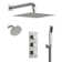 Thermostatic Dual Shower System 12" Rainfall Shower Head with Rough-in Valve