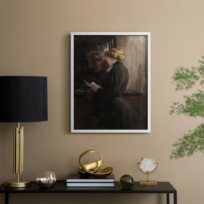 «Vintage Portrait Print XXI», reproduction encadrée - bois massif
