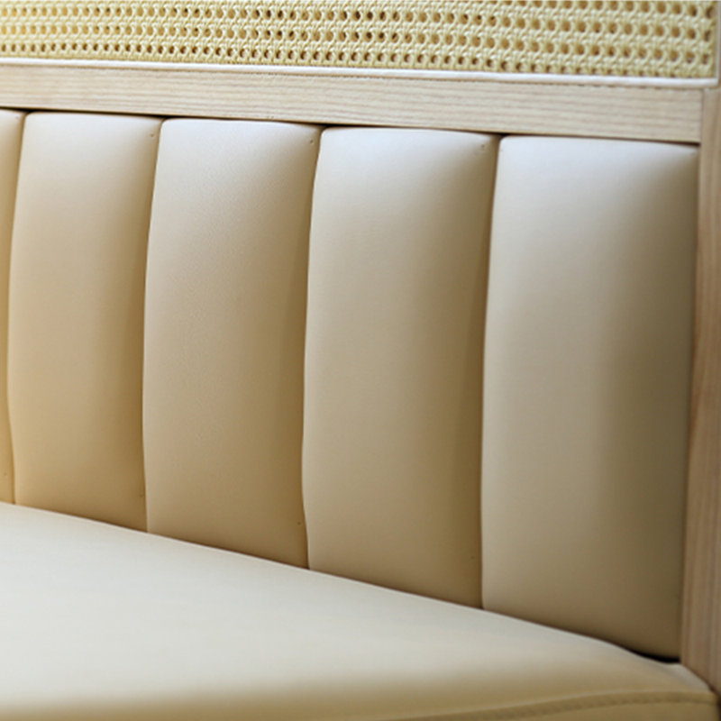 Banc rembourré en similicuir Simple Elegant Cafe, Kaki