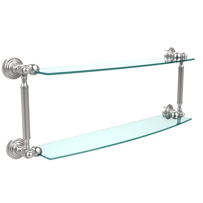 Beresford 2 Piece Tiered Shelf, 28" W x 8.5" H, Polished Chrome