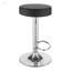 Tabouret de bar hydraulique réglable noir et chrome, parfait pour les cuisines modernes et les bars à la maison, combinant confort et style., Tabouret de bar