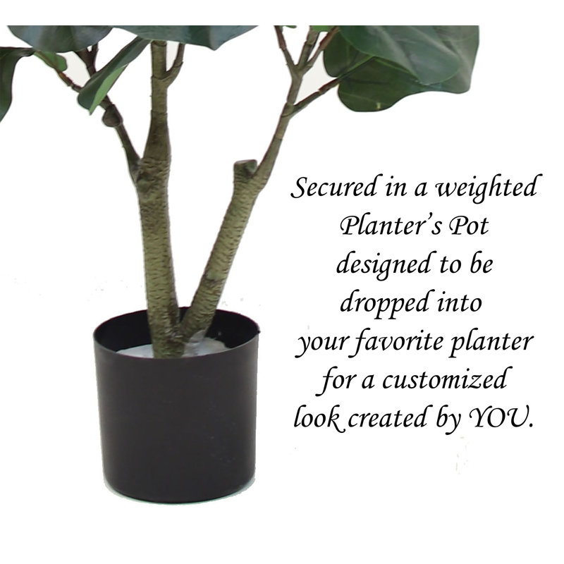 39'' Faux Fiddle Leaf Fig Tree in Pot