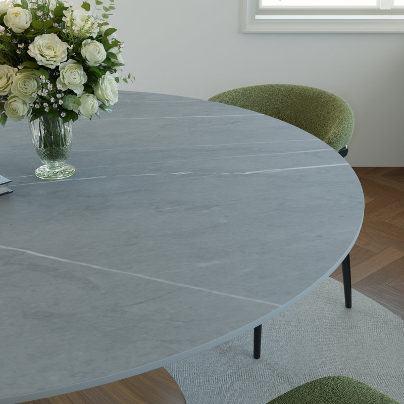 Ensemble de salle à manger 3 pièces, H 29,52 po x l 43 po x P 43 po, Gris, Vert