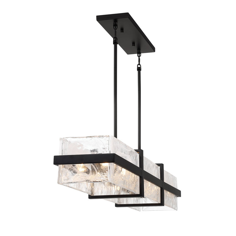 Minka Lavery Cloud Break - 60 Inch Wide 12 Light Island In Coal Finish, 8" H x 48" W x 8.25" D