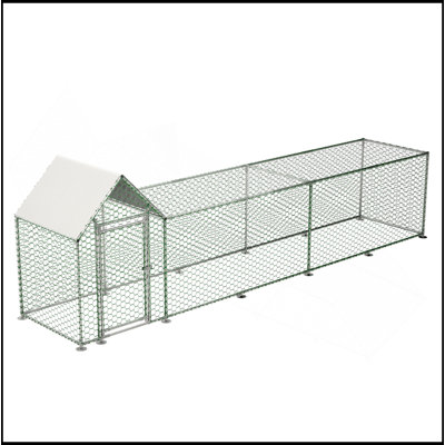 Cage à poulailler en métal avec couvercle 16 x 3 pi