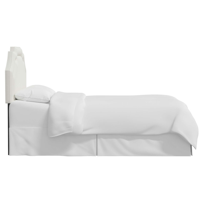 Tête de lit tapissier Jaoquim, Simple, Zuma White Textured Linen