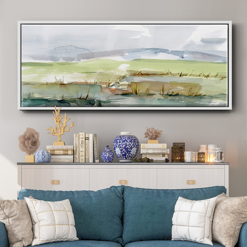 Pastel Inlet I - toile encadrée, H 8 po x l 20 po