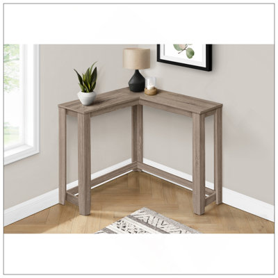 Table d'appoint, console, vestibule, étroit, d'angle, salon, chambre à coucher, stratifié brun, contemporain, moderne