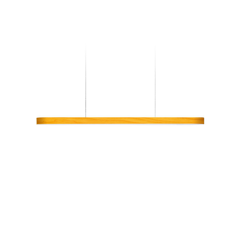 1 - Light LED Pendant, 98" H x 47.2" W x 2" D, Yellow, Matte White