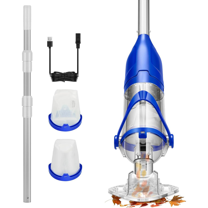 13.2 GPM Cordless Handheld Pool Vacuum with Adjustable Pole