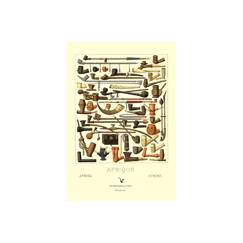 Afrique : divers pipes, impression