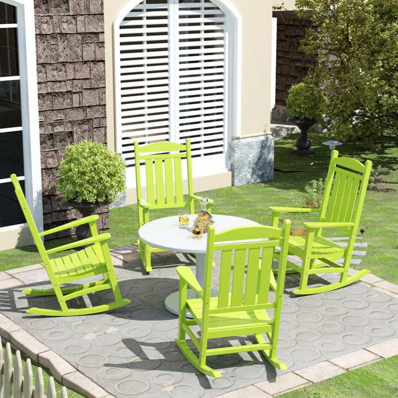 Chaise berçante d'extérieur en plastique Laguna, Limette