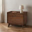 Table de chevet noyer Sutton - deux tiroirs