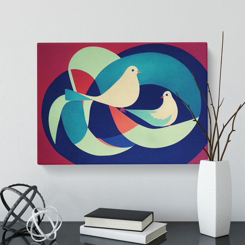 Dove Bird Abstract Vol.1 - Wrapped Canvas, 50cm H x 76cm W x 3cm D