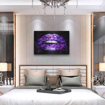 «Bitcoin Milkshake Violet» par Wall Art, 36 po x 24 po