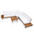 Sandblasted Brown Frame/White Cushion