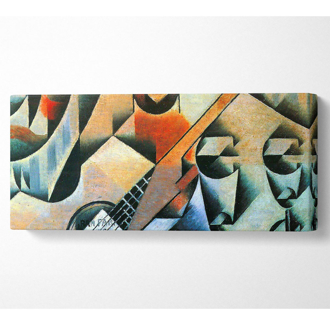 Juan Gris Banjo (Gitarre) und Brille - Kunstdrucke auf Leinwand