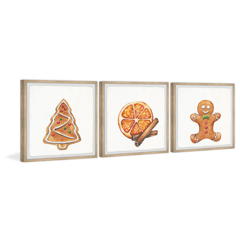 Chan Best Christmas Cookies - 3 Piece Single Picture Frame Painting