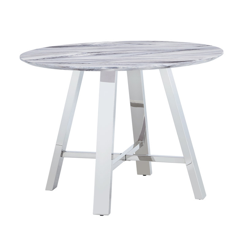 Elegant Modern Minimalist Round Marble Dining Table
