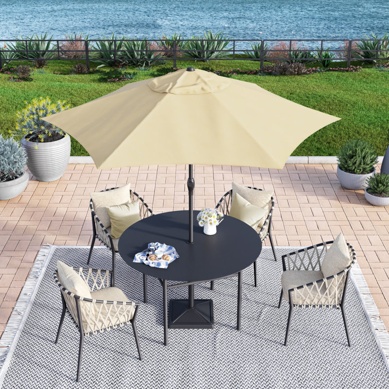 Parasol de marché Toscana, Beige antique - polyester