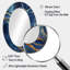 Miroir mural moderne en marbre bleu et or abstrait III-452038477