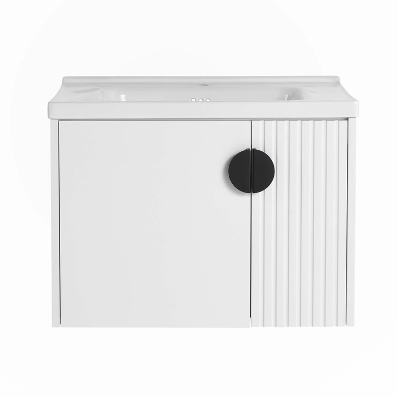 Ensemble de meuble-lavabo simple 27 po avec plateau en céramique Erabelle
