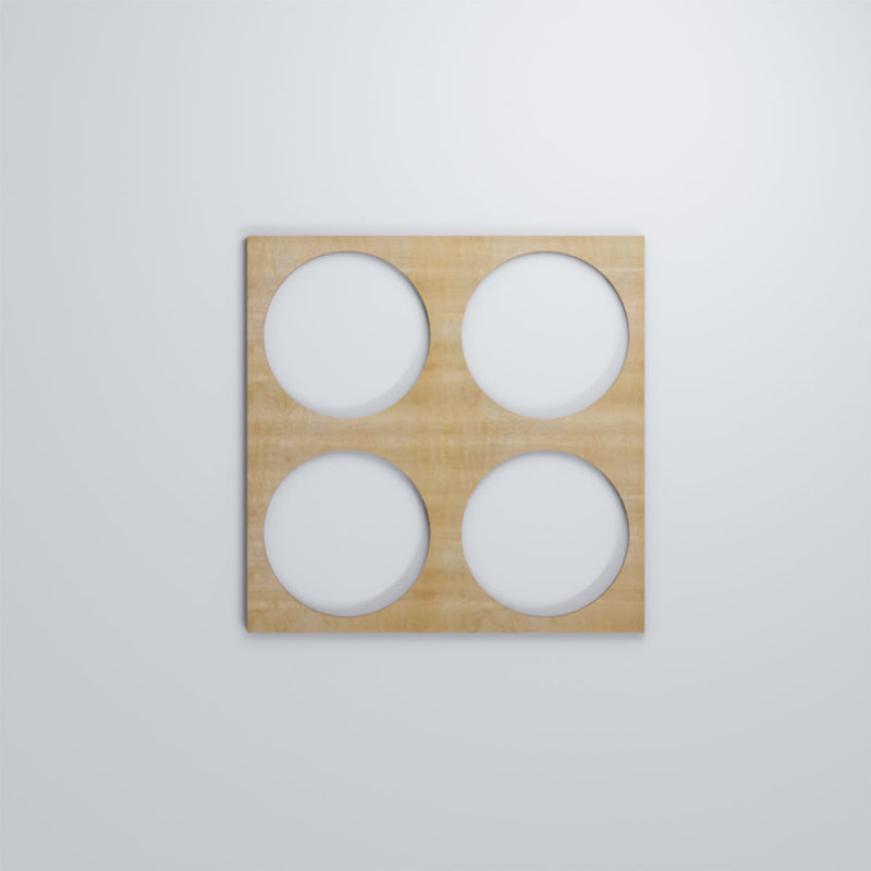 Panneaux muraux décoratifs en bois Wembley, Hickory, H 7 3/8 po x l 7 3/8 po x P 3/8 po