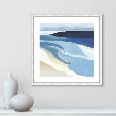 Camarie "Graham Lake I" by Isabelle Z Wood Framed Canvas Graphic Art with Mounting Hardware